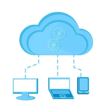 Cloud computing icon Stock Illustration