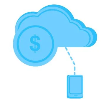 Cloud computing icon Stock Illustration