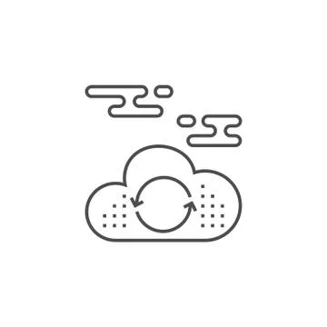 Cloud Computing Icon 스톡 일러스트