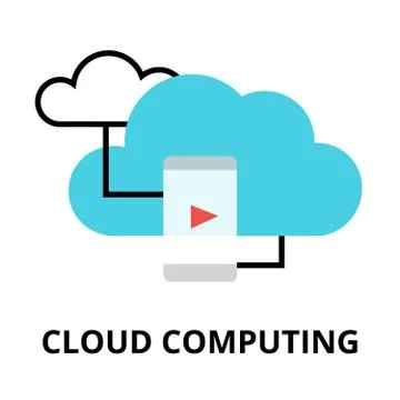 Cloud computing icon Stock Illustration