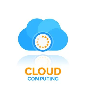 Cloud computing icon Stock Illustration