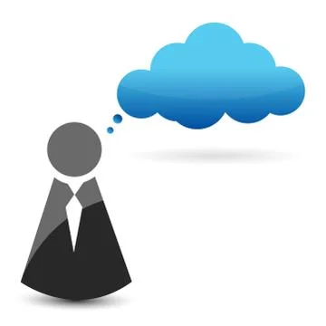 Cloud computing icon illustration design over a white background Stock Illustration
