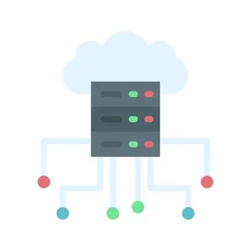 Cloud Computing Icon Image. Illustrazione stock