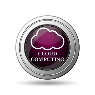  cloud computing icon. internet button on white background.. Stock Illustration