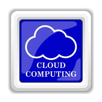 Cloud computing icon. Internet button on white background.. Stock Illustration