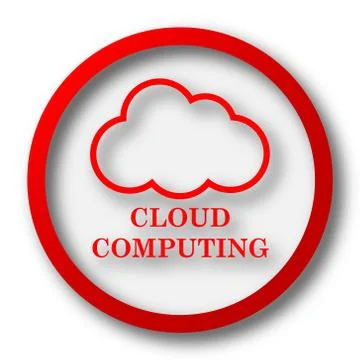 Cloud computing icon. Internet button on white  background.. Stock Illustration