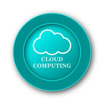  Cloud computing icon. Internet button on white background. Stock Illustration