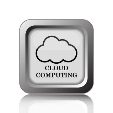 Cloud computing icon. Internet button on white background.. Stock Illustration