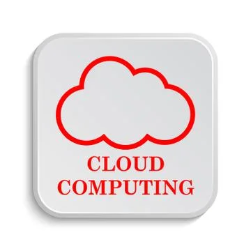 Cloud computing icon. Internet button on white background.. Stock Illustration