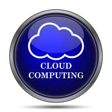 Cloud computing icon. Internet button on white background.. Stock Illustration