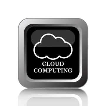 Cloud computing icon. Internet button on white background.. Stock Illustration