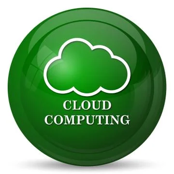 Cloud computing icon. Internet button on white background.. Stock Illustration