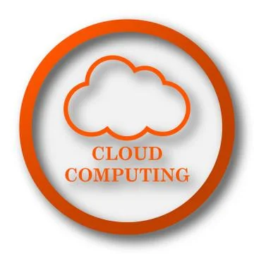 Cloud computing icon. Internet button on white background.. Stock Illustration