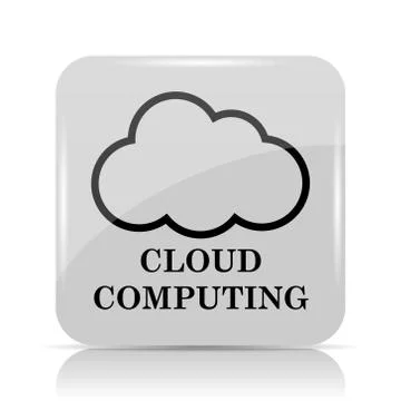 Cloud computing icon. Internet button on white background.. Stock Illustration