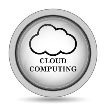 Cloud computing icon. Internet button on white background.. Stock Illustration