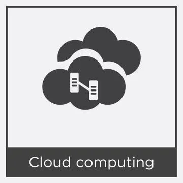 Cloud computing icon isolated on white background Free Stock Illustration