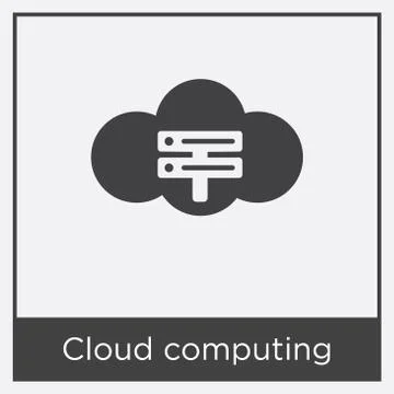 Cloud computing icon isolated on white background Free Stock Illustration