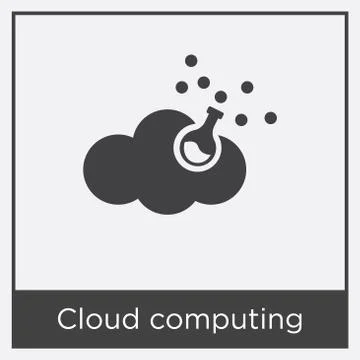 Cloud computing icon isolated on white background Free Stock Illustration