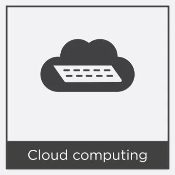 Cloud computing icon isolated on white background Illustrazione stock gratuita