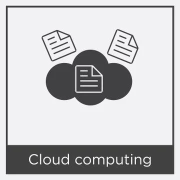 Cloud computing icon isolated on white background Free Stock Illustration