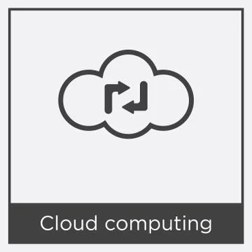 Cloud computing icon isolated on white background Illustrazione stock gratuita