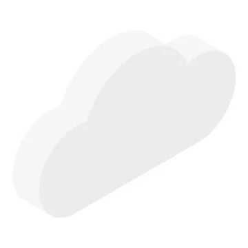 Cloud computing icon, isometric style Illustrazione stock