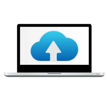 Cloud computing icon in laptop イラスト素材