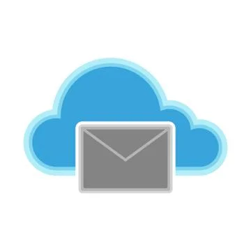 Cloud computing icon with a letter symbol Illustrazione stock