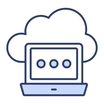 Cloud computing icon modern illustration 스톡 일러스트
