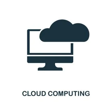 Cloud Computing icon. Monochrome style design from industry 4.0 icon collection Stock Illustration