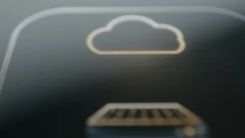 Cloud Computing Icon Paired With Performance Speedometer 4K Stock Footage 341345012