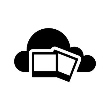 Cloud computing icon with photos symbols イラスト素材
