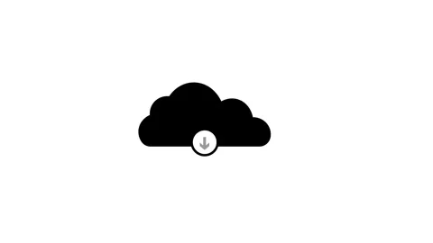 Cloud computing icon with plus sign, power in cloud network simple logotype.. Stock Footage 260902630