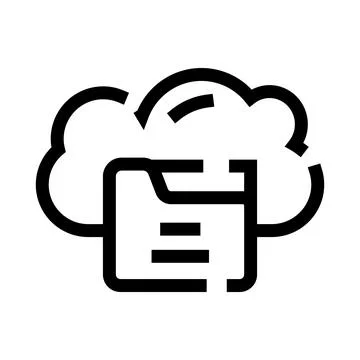 Cloud computing icon showing data storage and backup 스톡 일러스트
