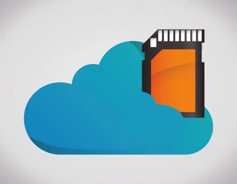 Cloud computing icon. Technology design. Vector graphic Stock Illustration