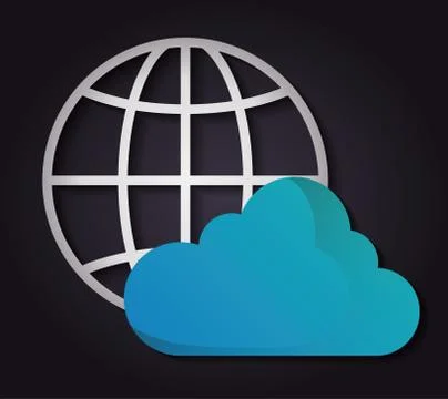 Cloud computing icon. Technology design. Vector graphic イラスト素材