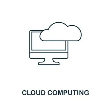 Cloud Computing icon. Thin line style industry 4.0 icons collection. UI and UX イラスト素材