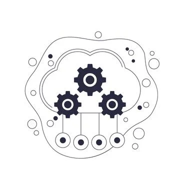 Cloud computing icon, vector design Stock Illustration