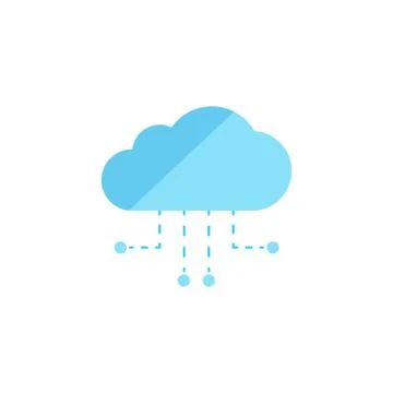 Cloud computing icon vector, solid logo illustration, colorful p 스톡 일러스트