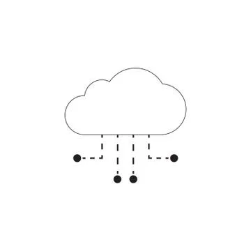 Cloud computing icon vector, solid logo illustration, pictogram イラスト素材