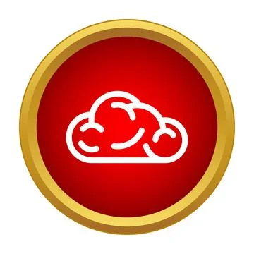 Cloud computing icon for web technology services Stockillustratie