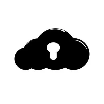 Cloud computing icon on a white background Stock Illustration
