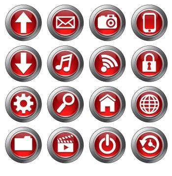 Cloud Computing icons Stock Illustration