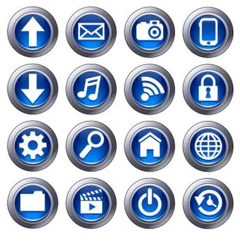 Cloud Computing icons Stock Illustration