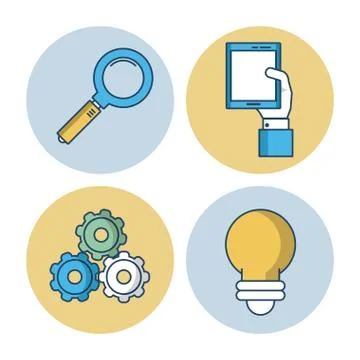 Cloud computing icons 스톡 일러스트