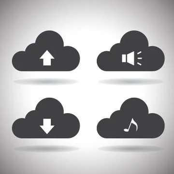 Cloud computing icons.vector. Stock Illustration