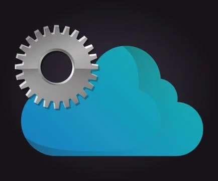 Cloud computing icon.Technology design. Vector graphic Stock Illustration