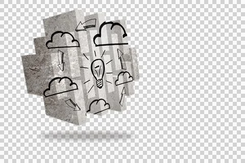 Cloud computing idea on abstract screen Stock Photos