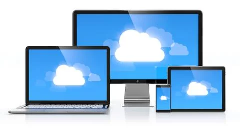 Cloud computing Stock Illustration