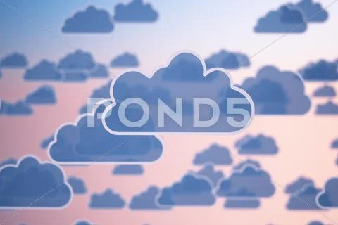 Cloud computing. Stock Illustration